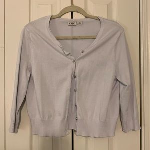 Cato white button sweater